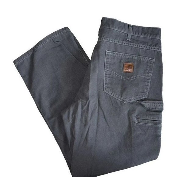 Pants Carhartt Mens Loose Fit Cargo Work Pants Grey Poshmark